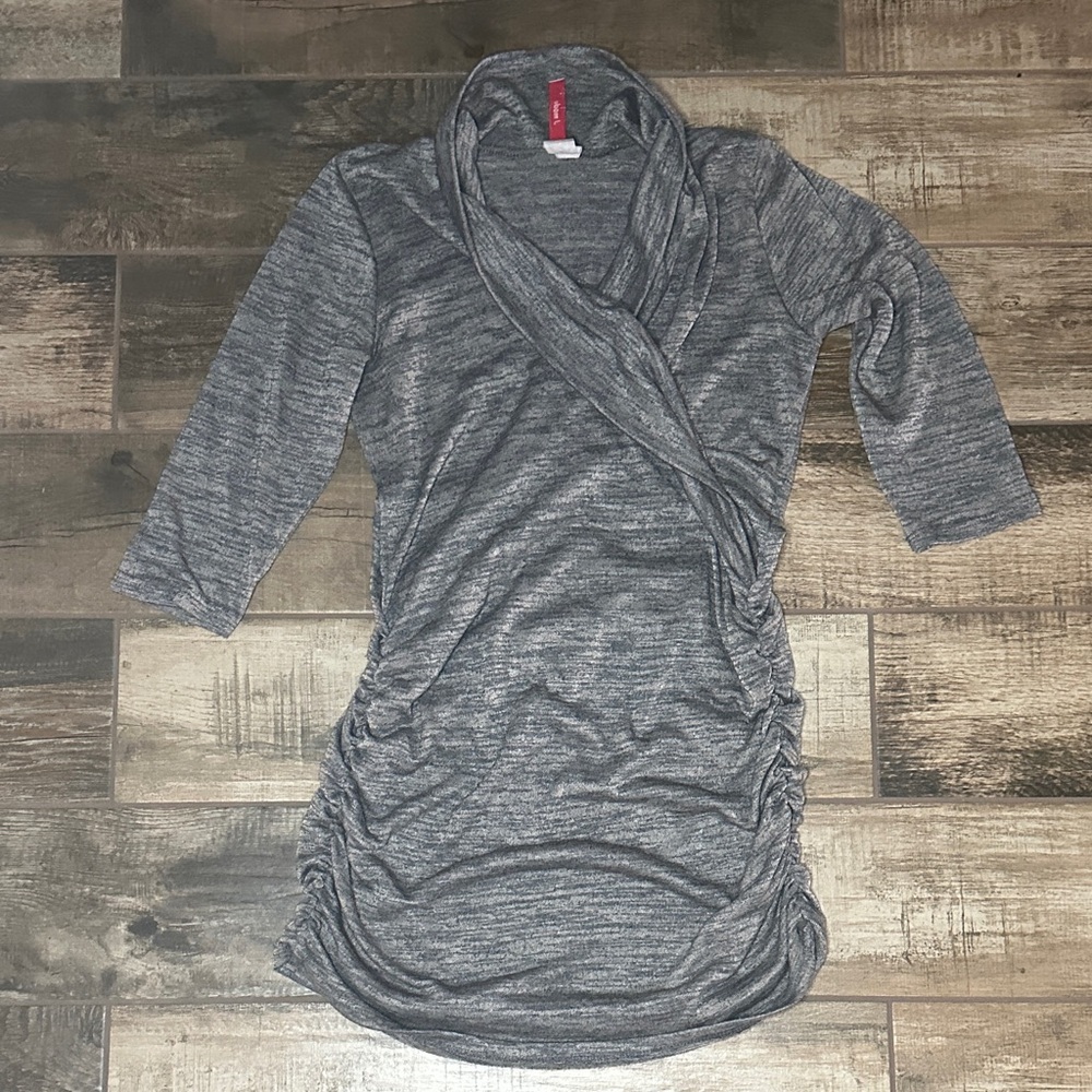 Gray V-Neck Sweater